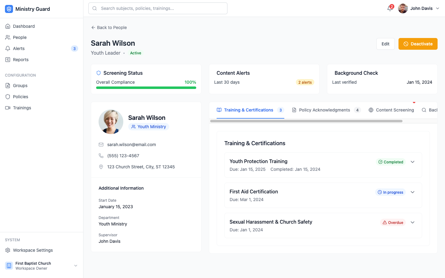 Background Check Details